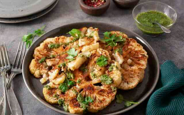 Roasted Indian Cauliflower Steaks with Kashmiri Garam Masala