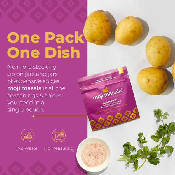 The Story Behind Moji’s Aloo Rasedar — A Comforting Indian Potato Curry 🍛