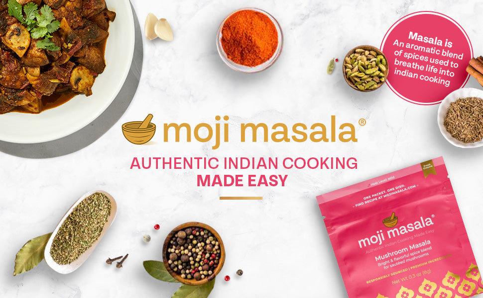 moji masala ® Mushroom Masala – Indian Spice Blend for Savory Mushroom Curry