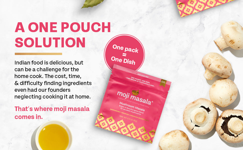 moji masala ® Mushroom Masala – Indian Spice Blend for Savory Mushroom Curry
