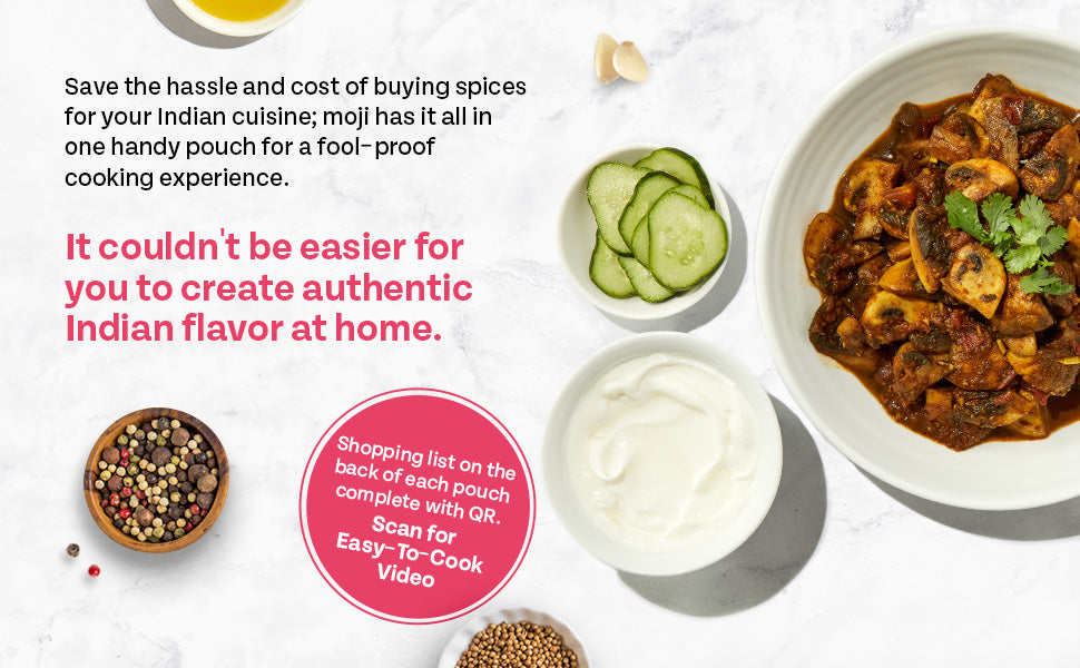 moji masala ® Mushroom Masala – Indian Spice Blend for Savory Mushroom Curry