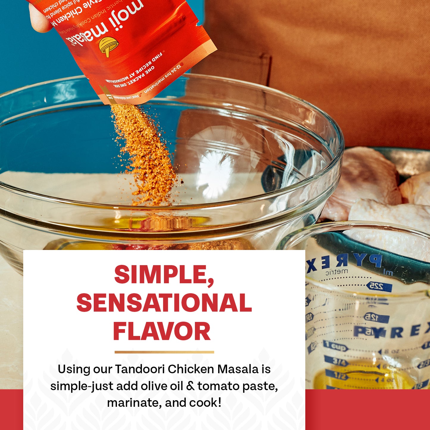 moji masala ® Tandoori Chicken Masala – Authentic Indian Spice Blend for Smoky, Bold Chicken Recipes