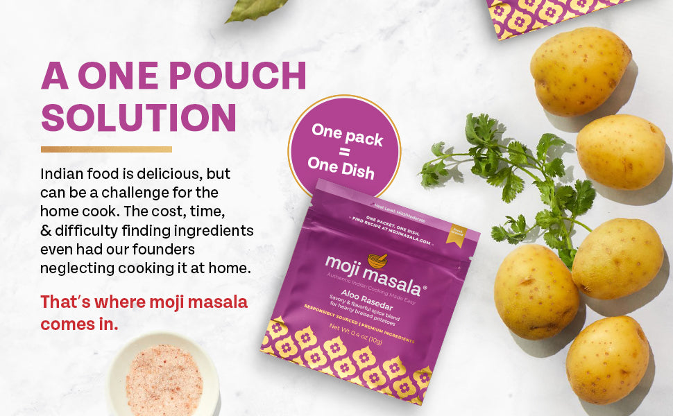 moji masala® Aloo Rasedar Masala – Authentic Indian Potato Curry Spice Blend