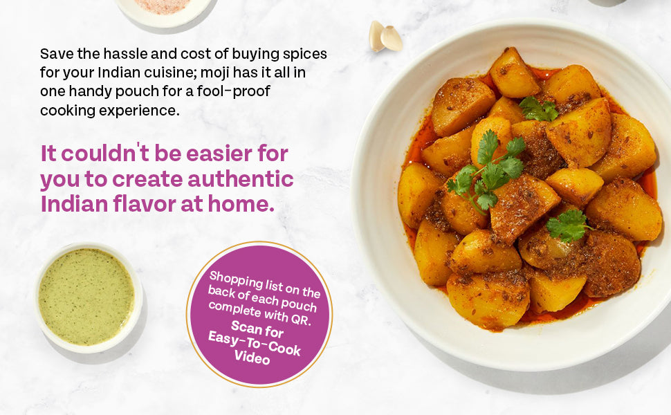 moji masala® Aloo Rasedar Masala – Authentic Indian Potato Curry Spice Blend