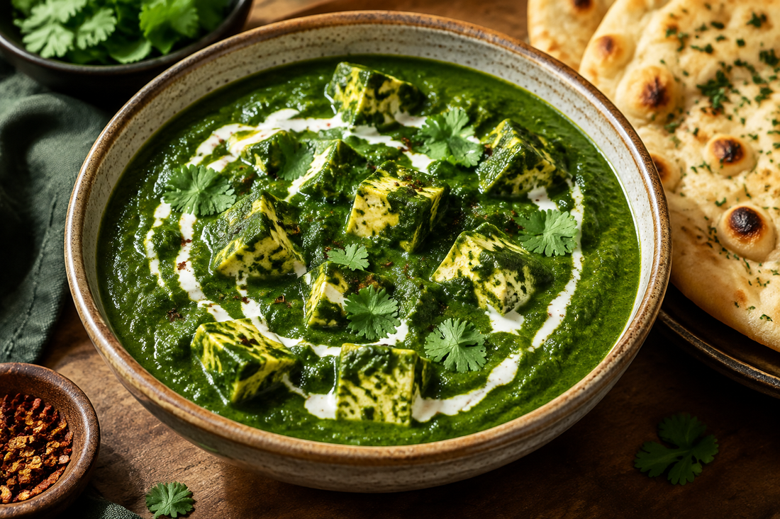 Vegan Palak Paneer: Tofu Spinach Curry with moji masala®