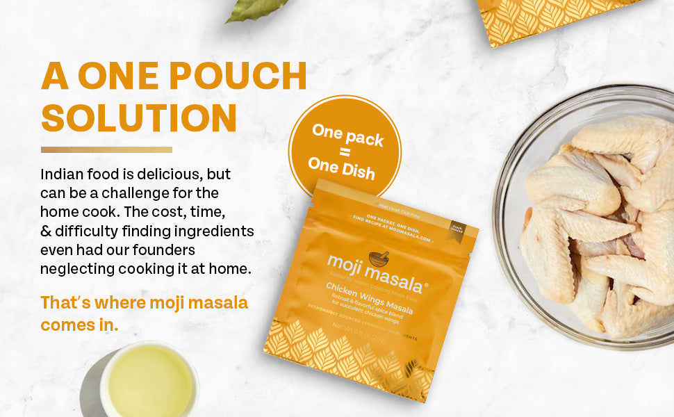 moji masala® Chicken Wings Masala – Authentic Indian Spice Blend for Bold, Flavorful Wings