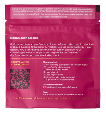 Moji's Curry Lover’s Trio Indian Spice Set – Rogan Josh, Chicken Rasedar (Chicken Curry)  & Aloo Rasedar (Potato Curry) moji masala