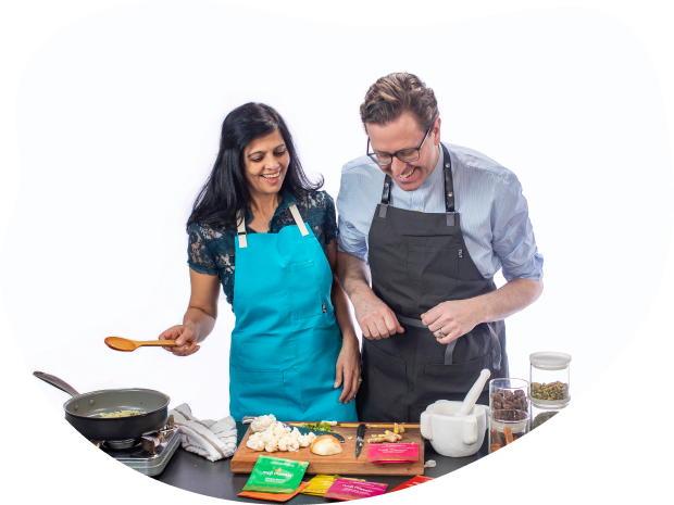 Shireen Qadri and JD Walsh Co-Founders moji masala®
