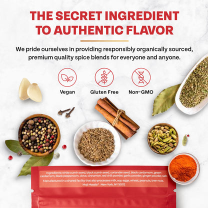 moji masala Best Sellers Indian Spice Set –Tandoori Masala, Gobi Masala, Aloo Rasedar