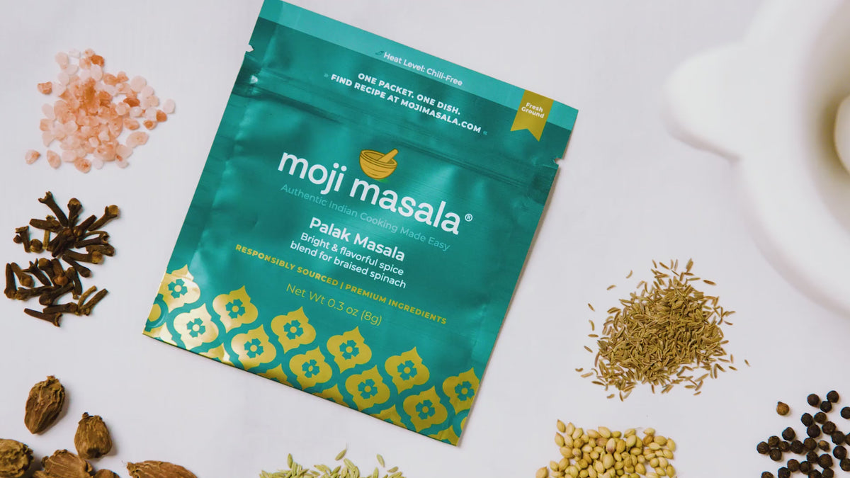 How to make palak paneer spinach curry with moji masala — video thumbnail