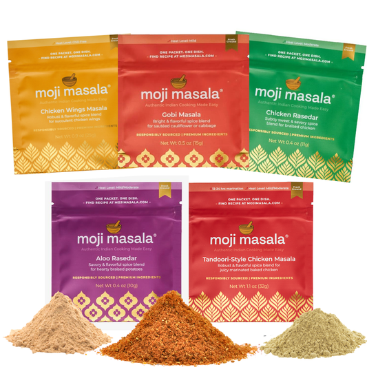 Indian Spice Bundle | 5 Pre-Measured Blends for Weeknight Dinners | moji masala®