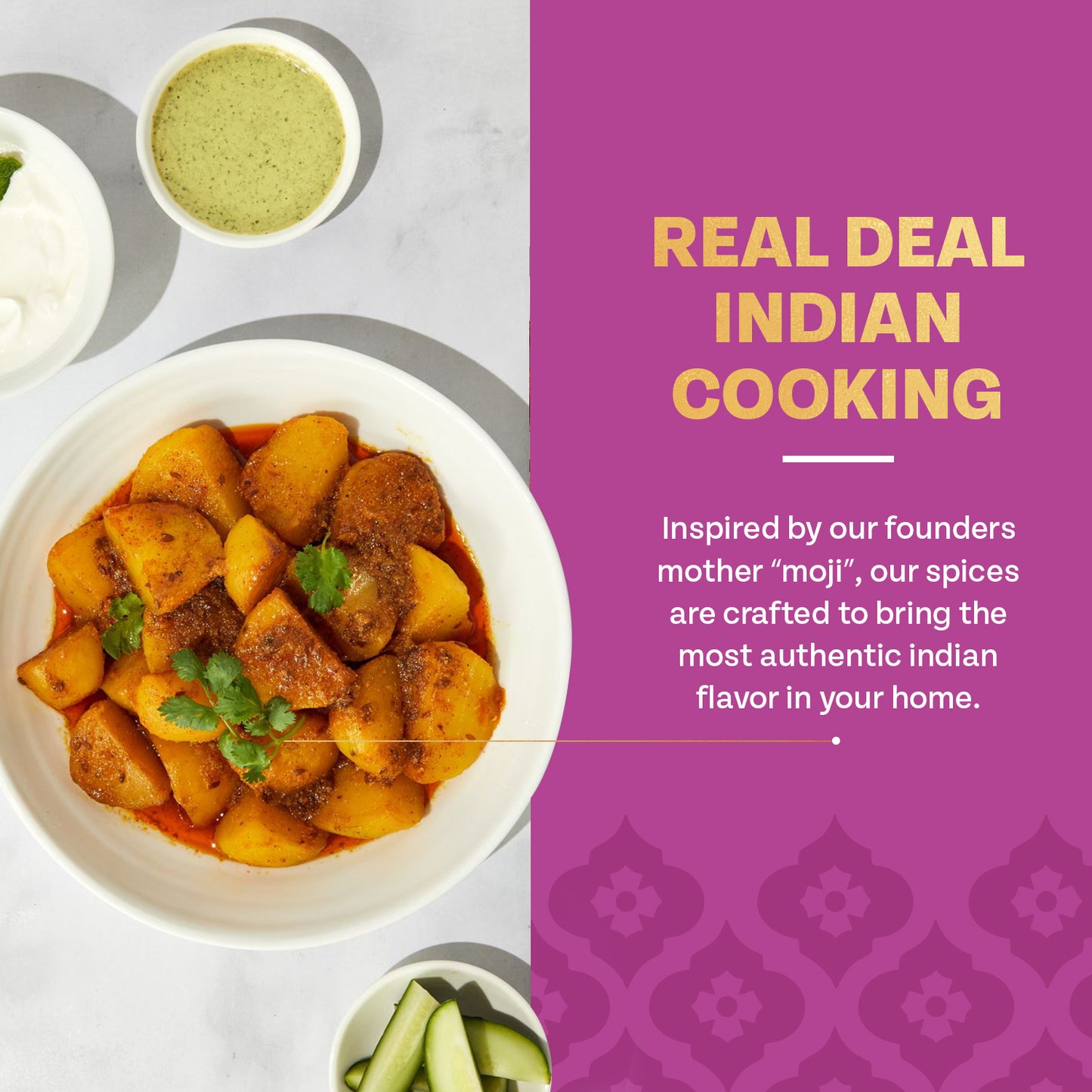moji masala Best Sellers Indian Spice Set –Tandoori Masala, Gobi Masala, Aloo Rasedar